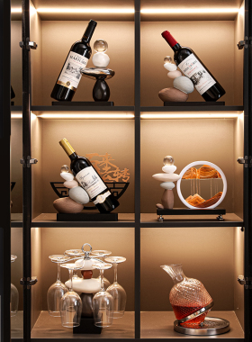 海贝海时来运转红酒架酒柜装饰品摆件轻奢高档电视餐边柜家居客厅