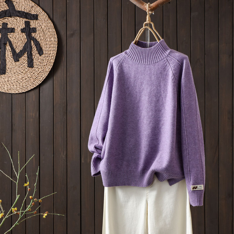 白色长袖毛衣女短款秋冬2025新款内搭上衣半高领小针织打底衫百搭