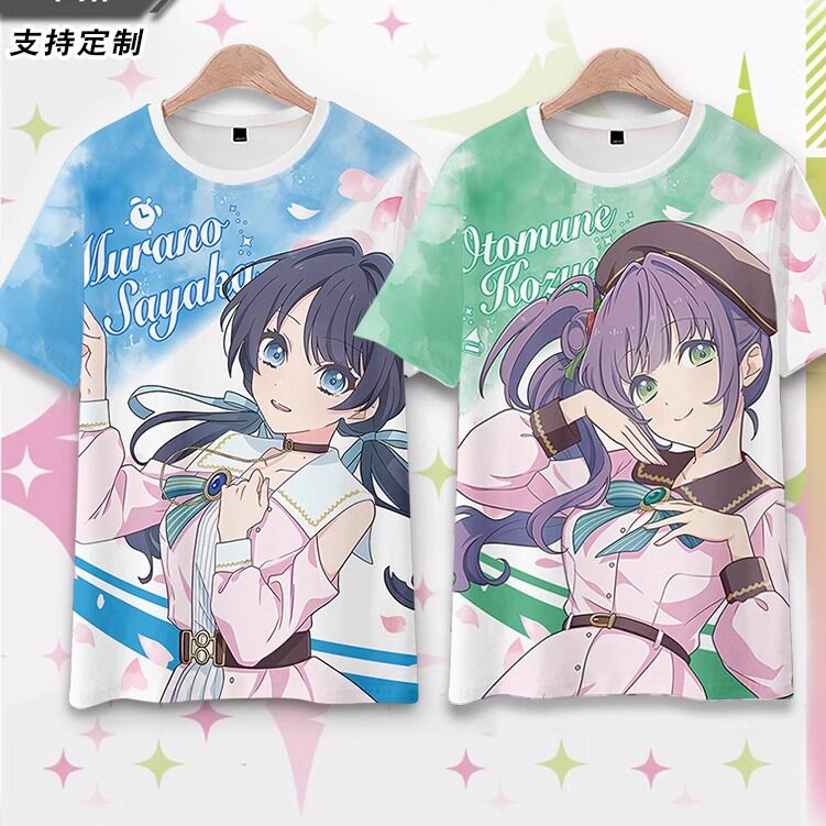 Lovelive 莲之空女学院学园沙耶香乙宗梢动漫T恤莲团痛衣短袖衣服图片