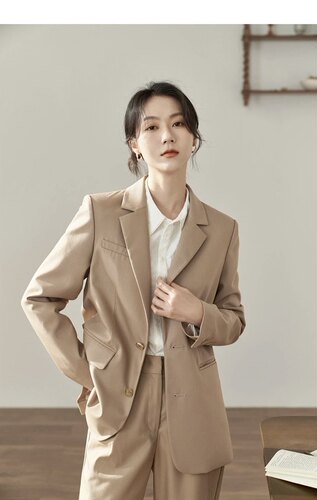 包邮 官方499 yin慢家25秋女装新款经典领单排扣西装OL气质款外套