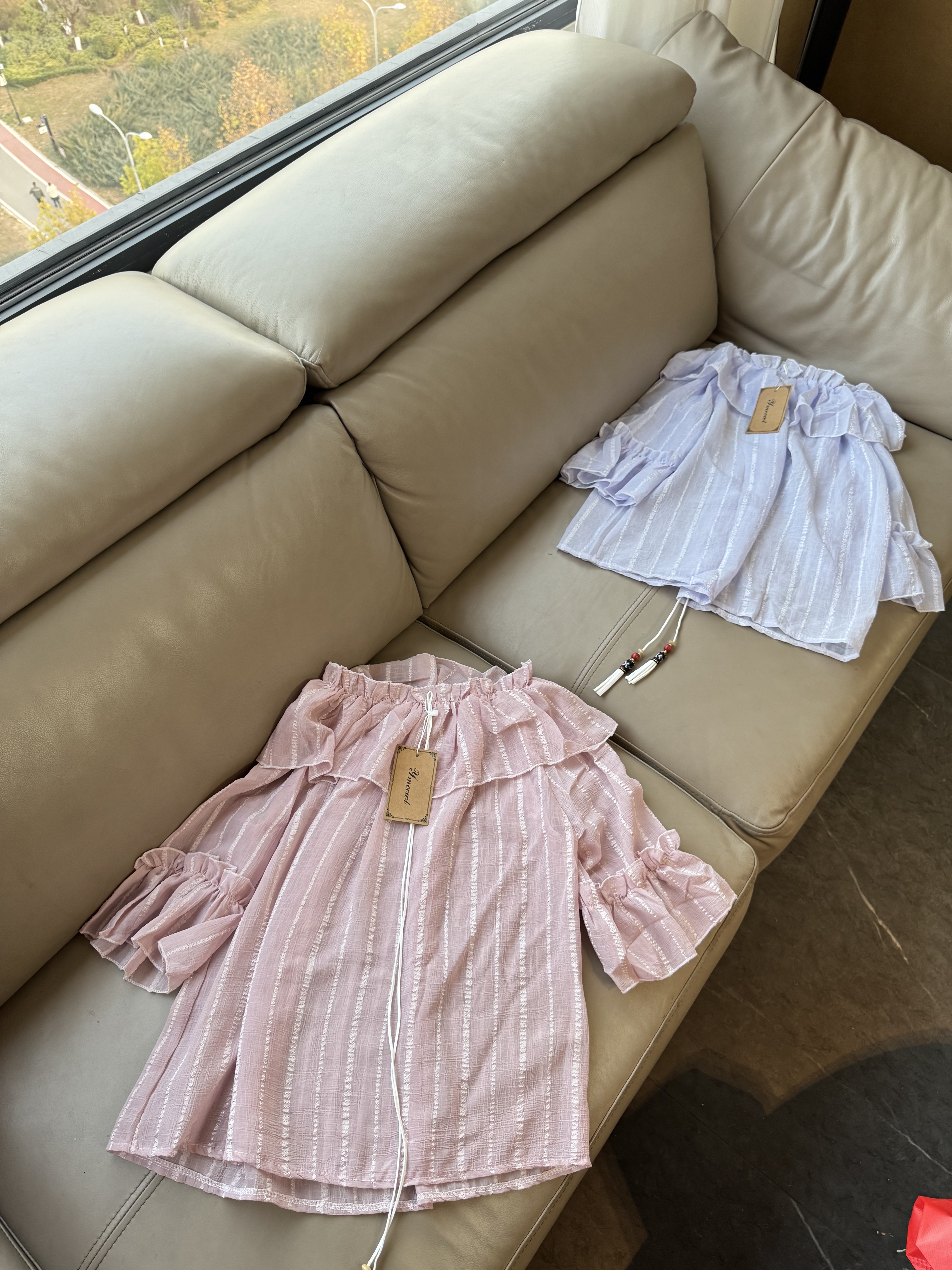 包邮 雪纺短袖夏季唯美清新可爱领衬衫上衣 抄底价 当泳衣罩衫可