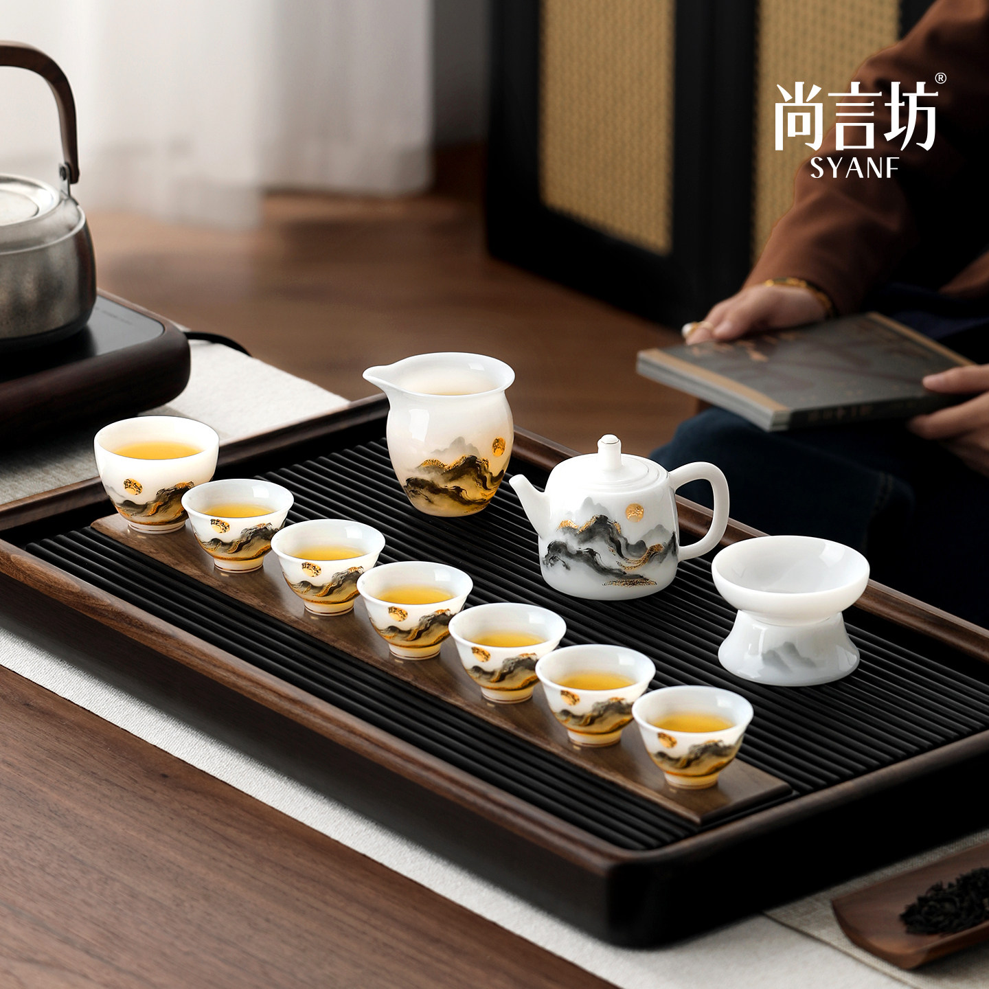 白瓷功夫茶具套装2026新款家用高档轻奢茶壶盖碗茶杯泡茶专用整套