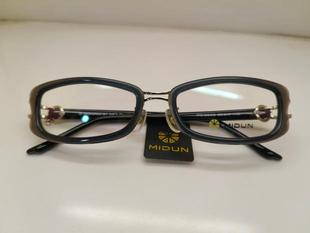 MIDUN/米顿板材纯钛镜架经典镜框近视镜商务女款时尚全框 173102