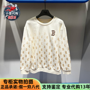 MLB男女童针织上衣2025款 潮奢复古渐变满印老花加绒卫衣7AMTM1156