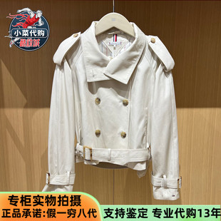 Tommy Hilfiger汤米2026春季女士双排扣翻领短款风衣外套WW50768