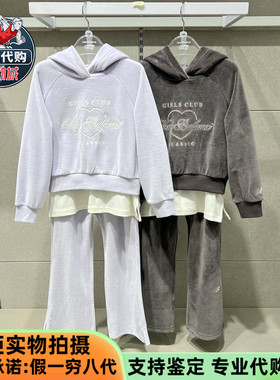 New Balance/NB女童装2025新款天鹅绒卫衣长裤两件套装ND2PF43142