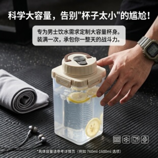 水杯水壶大容量食品级PP材质密封便携运动健身户外耐热凉白开水壶