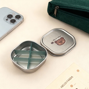 304不锈钢六格分格药盒便携大号旅行办公室儿童居家收纳方便外出