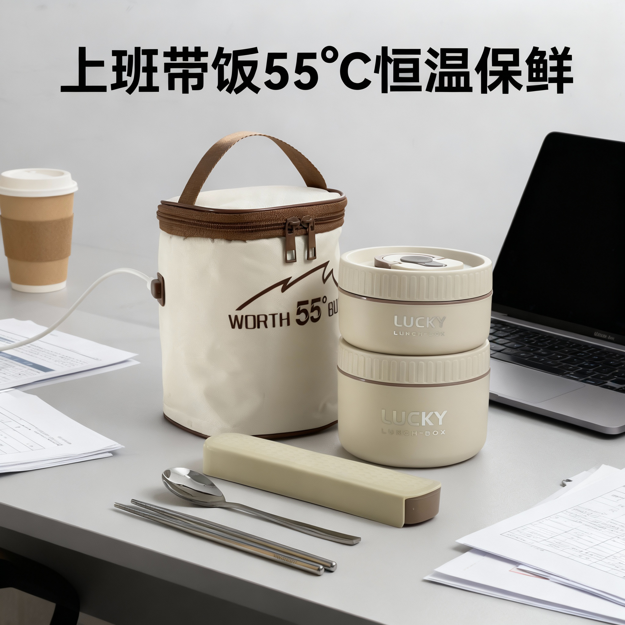 304不锈钢保温饭盒上班族学生带饭菜便当盒恒温袋保温饭桶套装