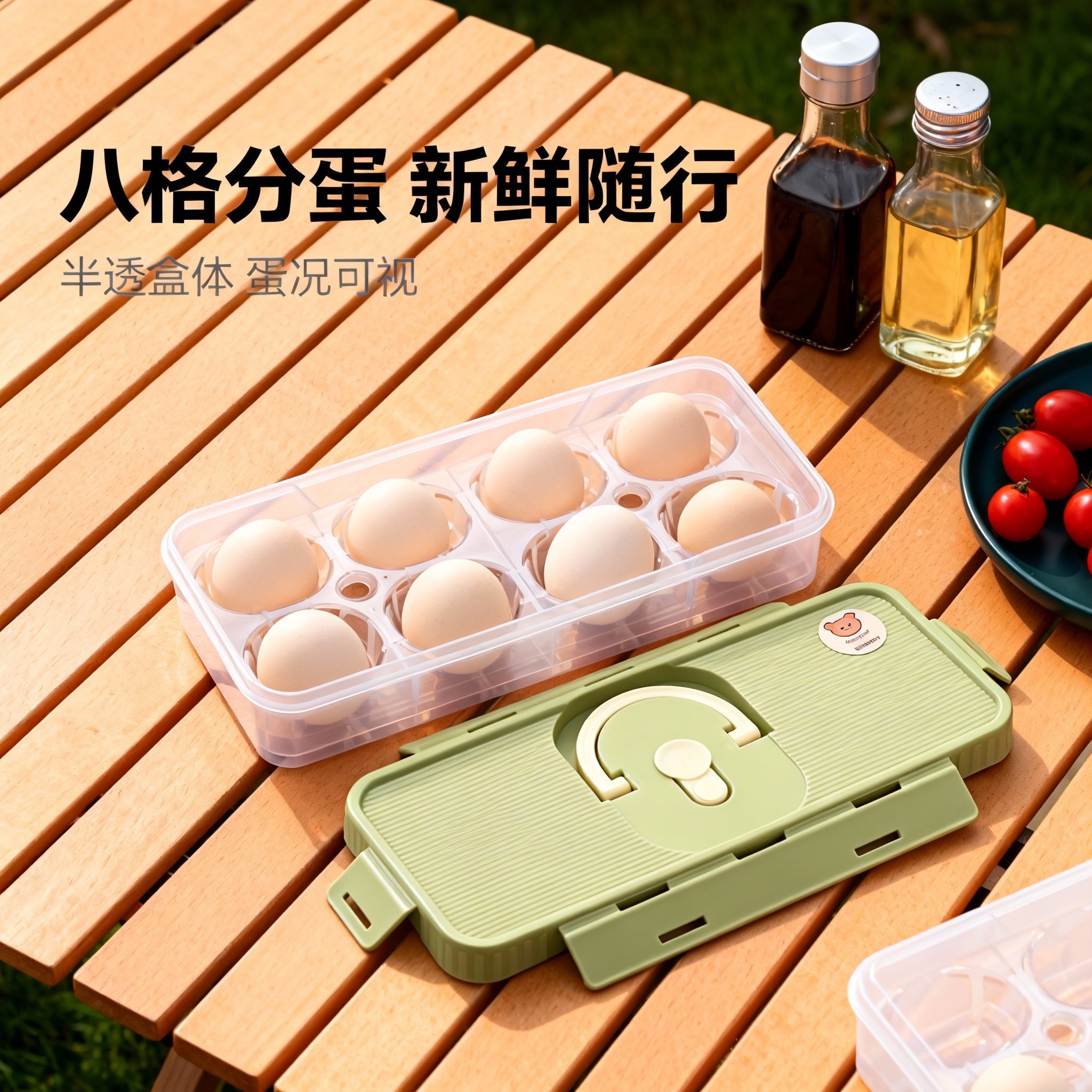 鸡蛋收纳盒大容量食品级透明便携锁鲜防漏冰箱厨房野餐家用新款,收纳整理,食物收纳盒,淘宝优惠券,粉丝福利购,淘宝优惠卷