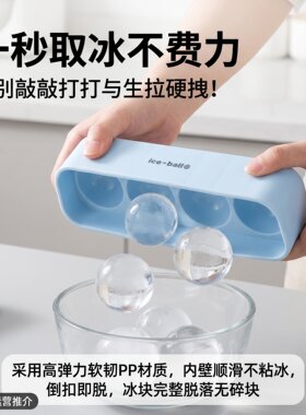制冰盒球形倒扣脱冰便捷家庭用夏日饮品鸡尾酒果汁气泡水实用新款