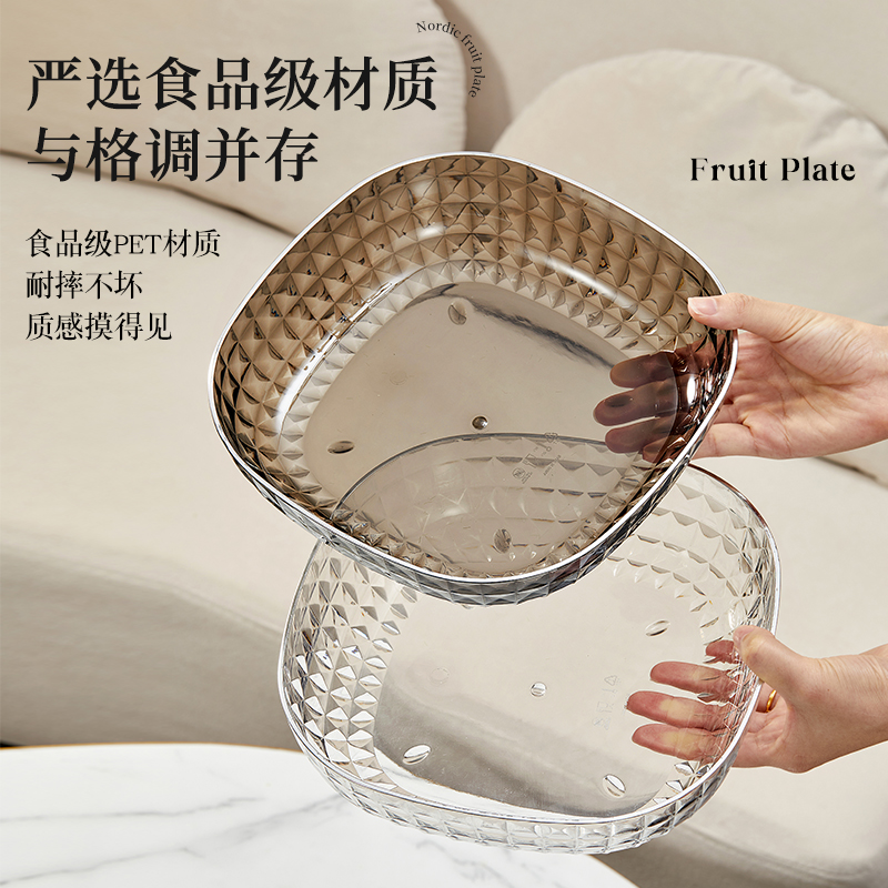 破损包赔！高透水果盘客厅零食盘