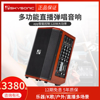 天音smart2智能音箱吉他弹唱户外K歌直播蓝牙萨克斯120W充电音响