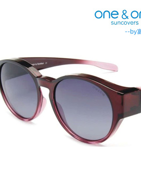 one&one近视太阳镜偏光套镜男女复古圆框眼镜防紫外线墨镜76053