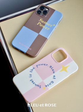 BLEU et ROSE【Sunset power】 原创手机壳适用于iPhone保护套tpu