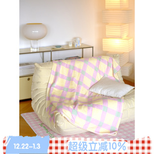 水果派对 ROSE 原创空调毛毯法兰绒家居午睡沙发毯双人 BLEU