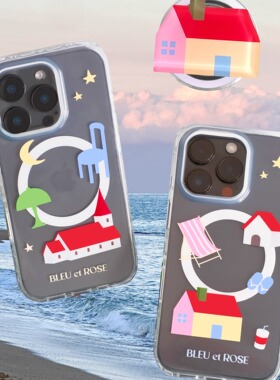 BLEU et ROSE【奇妙屋】原创双层磁吸imd手机壳17p保护套适用iPhone法式简约ins