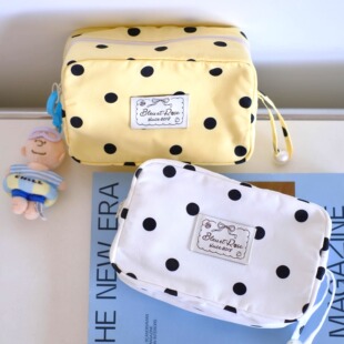 BLEU et ROSE【Polka dot】原创波点立体大容量化妆包收纳零钱包