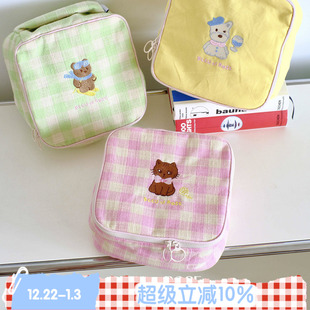 ZOO ROSE 原创大容量刺绣立体化妆包旅行收纳小盒子ins BLEU