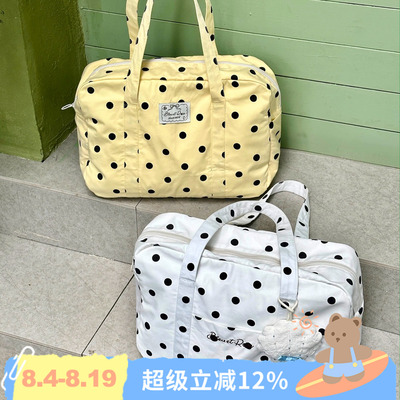 BLEU et ROSE【Polka dot】波点单肩包旅行袋休闲韩系波士顿包