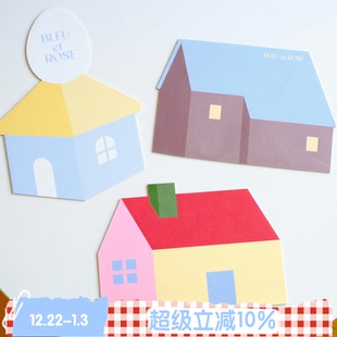 奇妙屋 ROSE 创意鼠标垫可爱餐垫高颜值防滑桌面房子 BLEU