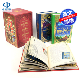 Minalima JK罗琳 Set套装 Potter 哈利波特互动书1 3册盒装 与魔法石密室阿兹卡班 精装 Boxed 预售英文原版 囚徒 Harry