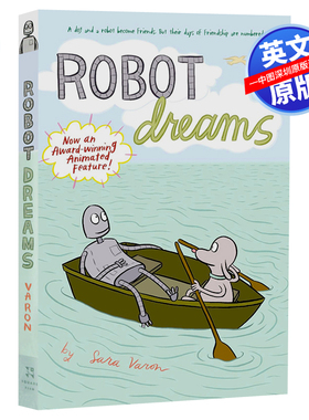 预售英文原版 机器人之梦 Robot Dreams 奥斯卡提名的西班牙电影原著动画长片漫画小说 友谊图画书 小狗再见 儿童青少年英语故事书