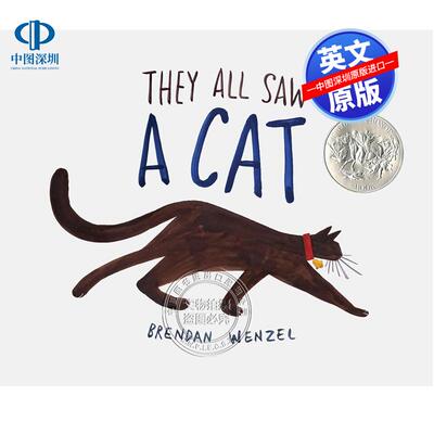 英文原版 他们都看见了一只猫 精装儿童绘本 迪克银奖作品 亲子读物 They All Saw a Cat