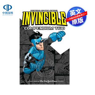 预售英文原版 无敌少侠 无敌小子2 美漫经典漫画 Invincible Compendium Volume 2 英语冒险故事读物 神奇蜘蛛侠作者联手打造