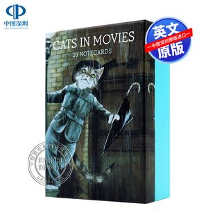 Notecards 电影戏剧中 现货T&H出版 Susan 正版 英文原版 原装 名猫绘画卡片礼盒装 书 Cats Herbert Movies