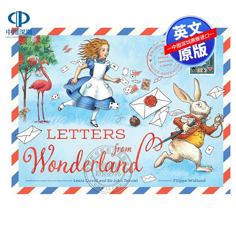 预售英文原版 爱丽斯梦游仙境 邮件书 儿童趣味互动活动玩具书 Letters from Wonderland A beautiful gift book