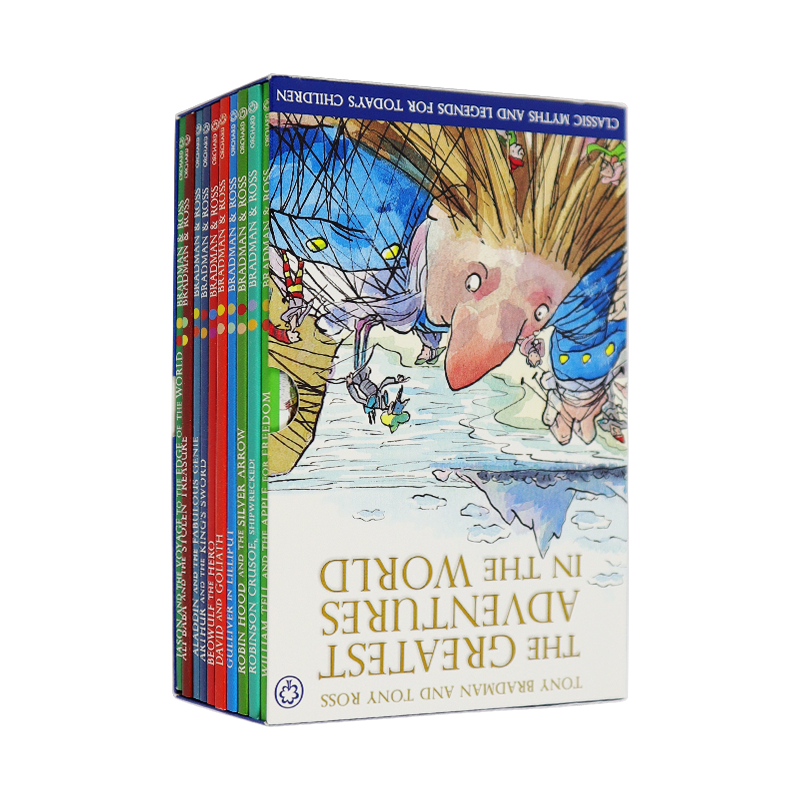 英文原版 世界经典文学名著10册套装 鲁滨逊漂流记 格列佛游记 青少年儿童英语冒险故事书小说 Greatest Adventures in the World