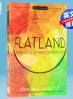 英文原版 平面国：一个多维的传奇故事小说 Flatland A Romance of Many Dimensions 科幻小说 埃德温艾勃特  进口书籍正版