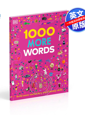 预售英文原版 DK 更多的1000词1000 More Words 常用英语1000单词汇量积累名词形容词动词 儿童阅读理解写作技能提升教材教辅