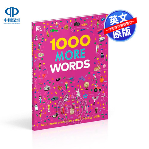 英文原版 DK 更多的1000词1000 More Words 常用英语1000单词汇量积累名词形容词动词 儿童阅读理解写作技能提升教材教辅