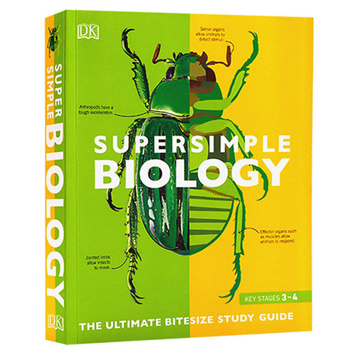 预售英文原版 DK系列 生物学 动植物 研究指南 SuperSimple Biology: The Ultimate Bitesize Study Guide  儿童英语科普百科读物