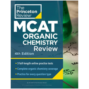 英文原版 普林斯顿评论 MCAT 有机化学评论 Princeton Review MCAT Organic Chemistry Review, 4th Edition