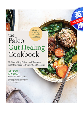 英文原版 古肠道治疗食谱：75 种滋养古 + AIP 食谱和 10 种加强消化的做法 The Paleo Gut Healing Cookbook