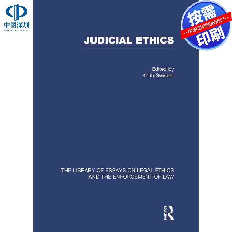 预售【按需印刷】英文原版 司法伦理 Judicial Ethics 原装进口正版书籍