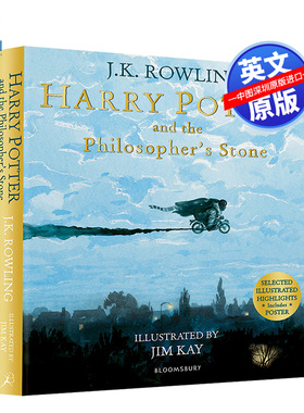 英文原版 哈利波特与魔法石 插图插画版 JK罗琳 国外进口 正版 Harry Potter and the Philosopher’s Stone: Illustra 平装
