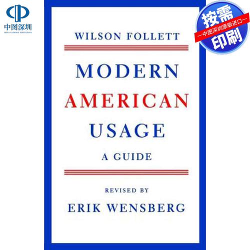 【预售 按需印刷】英文原版现代美国用法指南Modern American Usage: A Guide原装进口正版书籍