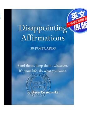 英文原版 令人失望的肯定：30张明信片 Disappointing Affirmations: 30 Postcards 情绪管理 励志 自我提升