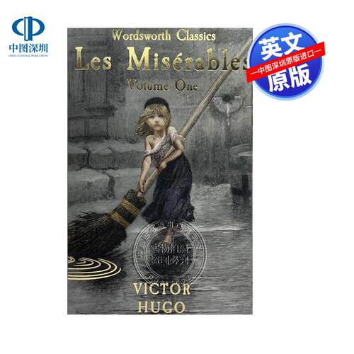 英文原版 悲惨世界 第一卷 Les Miserables Vol. One 经典文学英语读物小说 维克多·雨果 Wordsworth