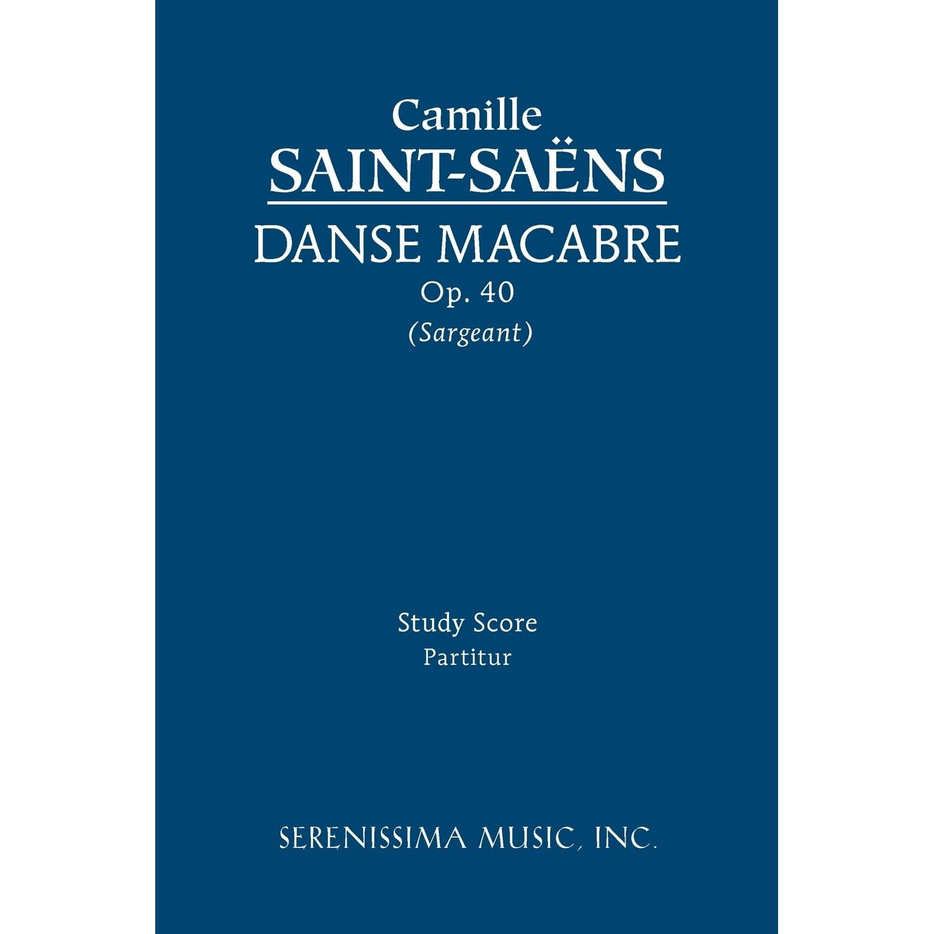 【预售 按需印刷】英文原版 死神之舞，作品40 - 研究乐谱 Danse Macabre  Op. 40 - Study Score 进口原版正版书籍