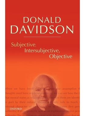 预售【按需印刷】英文原版 Subjective  Intersubjective  Objective Philosophical Essays Volume 3 (Paperback)主观、互主观、