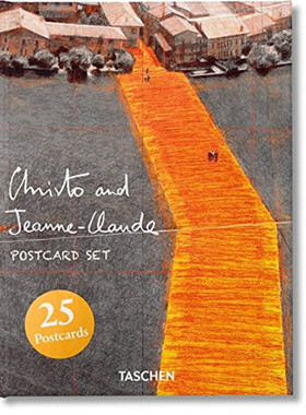 现货英文原版 Taschen出版 克劳德夫妇:浮动工程 Christo and Jeanne-Claude. Postcard Set 25张明信片 庆祝独特环境艺术