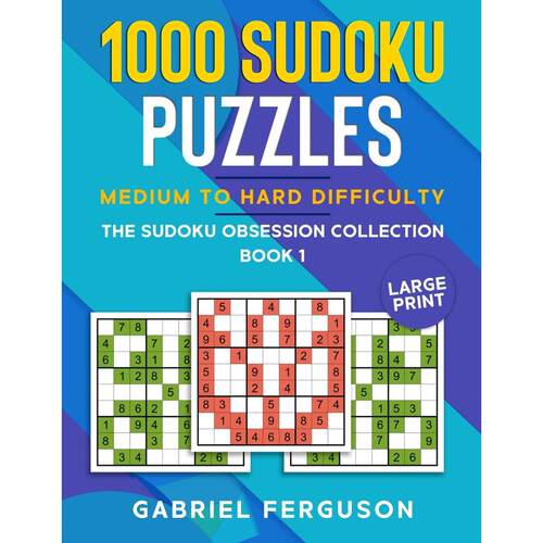 【预售 按需印刷】英文原版1000 Sudoku Puzzles Medium to Hard difficulty进口原版正版书籍
