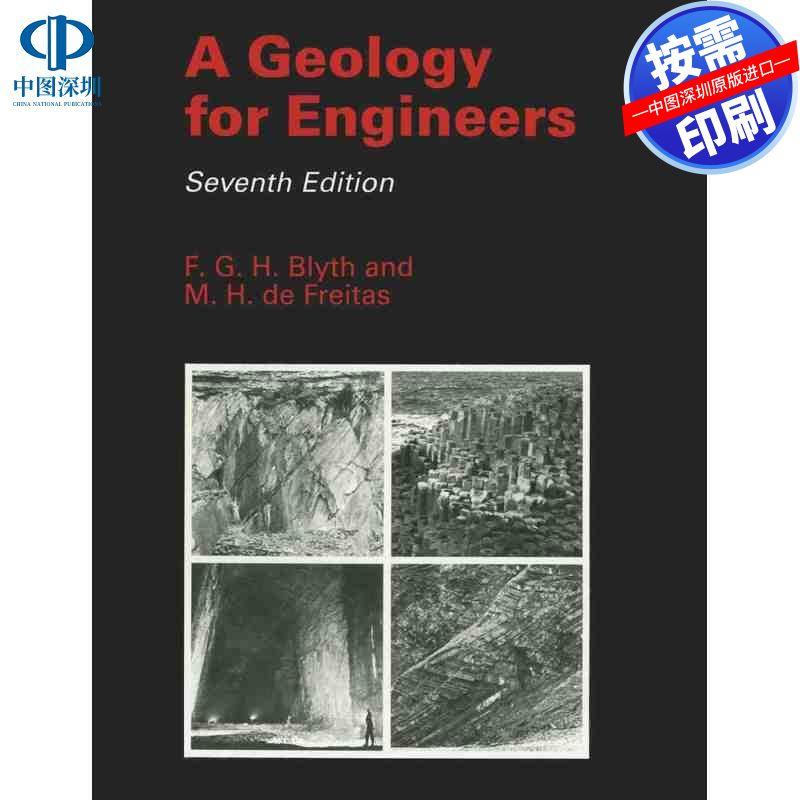 预售【按需印刷】英文原版 工程地质学 A Geology for Engineers 原装进口正版书籍