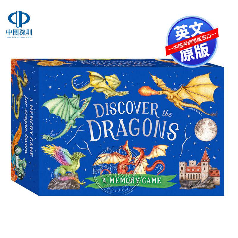 预售英文原版 发现龙 记忆游戏 野外趣味游戏互动指南卡片闪卡套装 Discover the Dragons: A Memory Game
