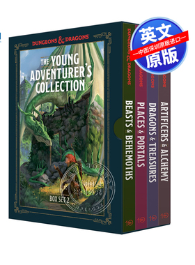 【预售英文原版】龙与地下城4册盒装小说 年轻冒险家收藏套装2故事书 The Young Adventurer's 学生课外书读物 Dungeons & Dragons
